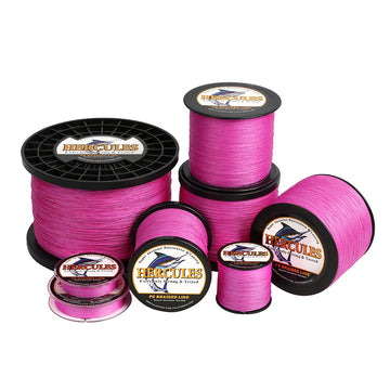 1000M 1094Yds Pink 10lb-300lb HERCULES PE Braided Fishing Line 8 Strands